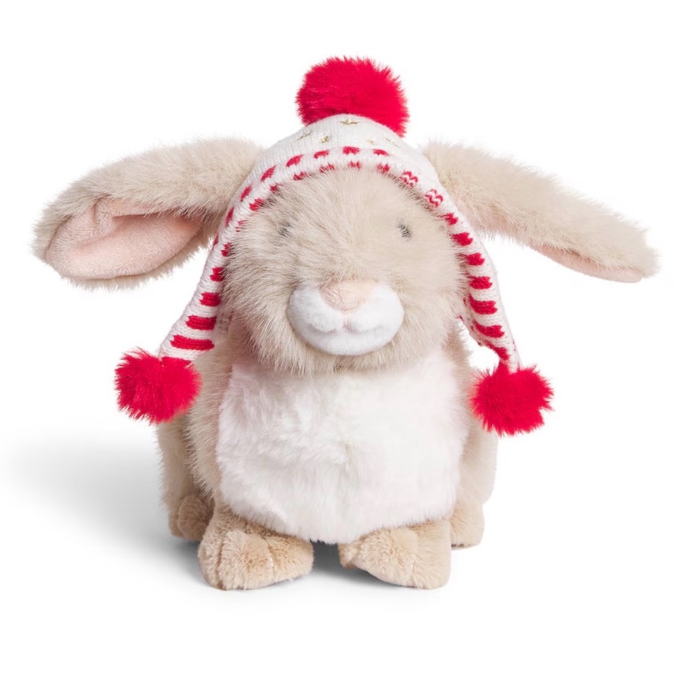 Harrods Beige and White Bunny with Red Hat